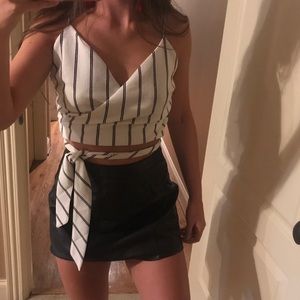 Tie front crop top
